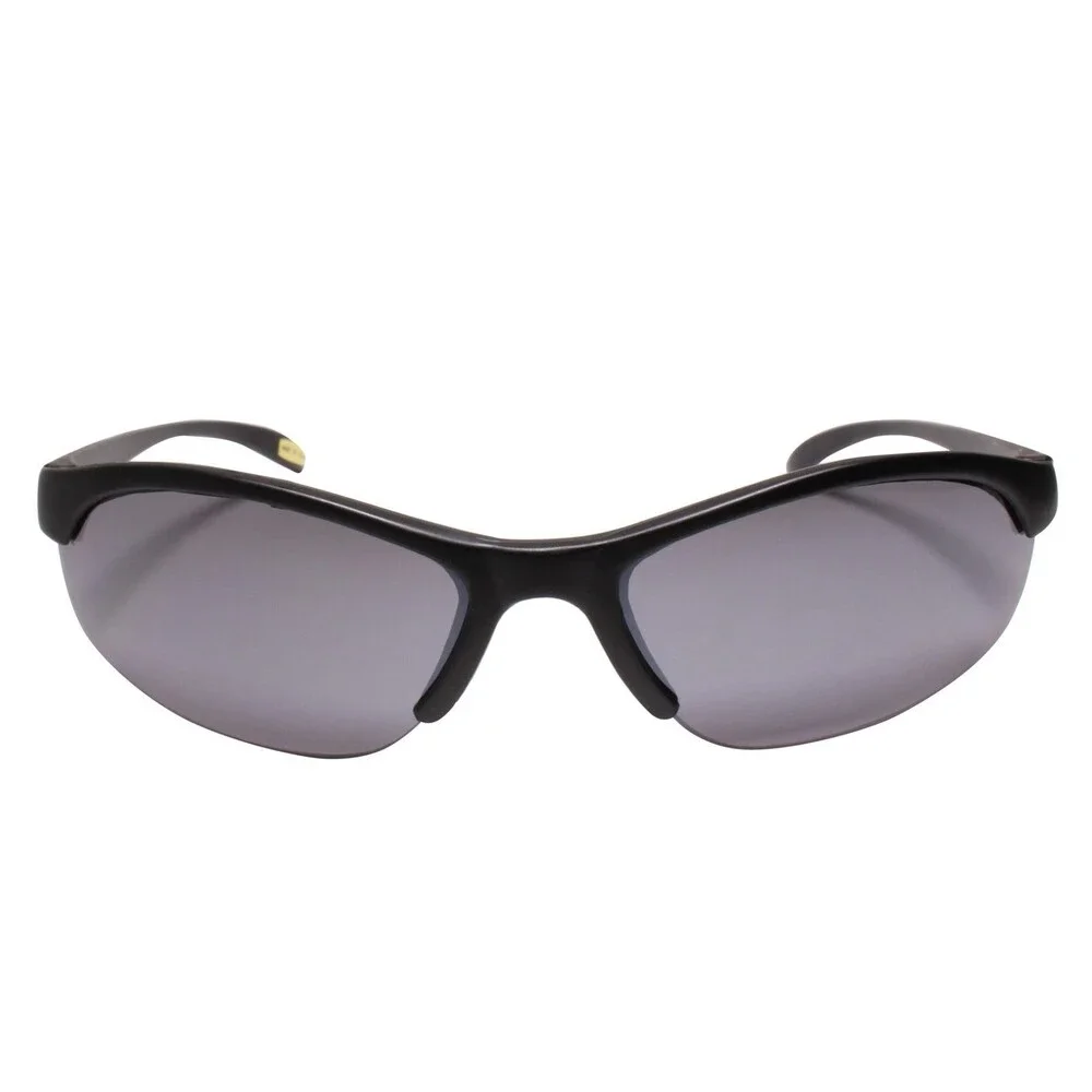 Motorcycle Riding Biker Lightweight Semi Rimless Matte Black Sport Sunglasses